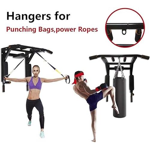BDL Wall Mounted Multifunctional Pull Up Bar/Dip Station
