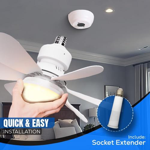 AIRBRO 21” Socket Fan w/ Light & Remote Control - Quiet