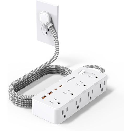 JcBlaon Multi Plug Surge Protector - 5ft braided cord