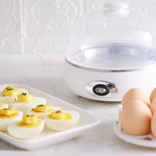 Elite Gourmet Easy Egg Cooker, 7-Egg Capacity, Soft, Medium, Hard-Boiled w/ Auto Shut-Off