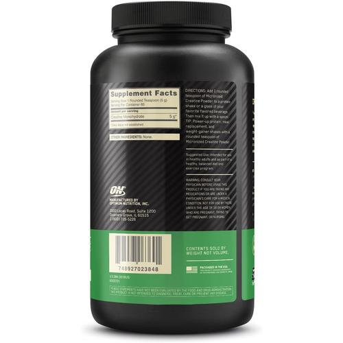 Optimum Nutrition Micronized Creatine Monohydrate Powder, 5G