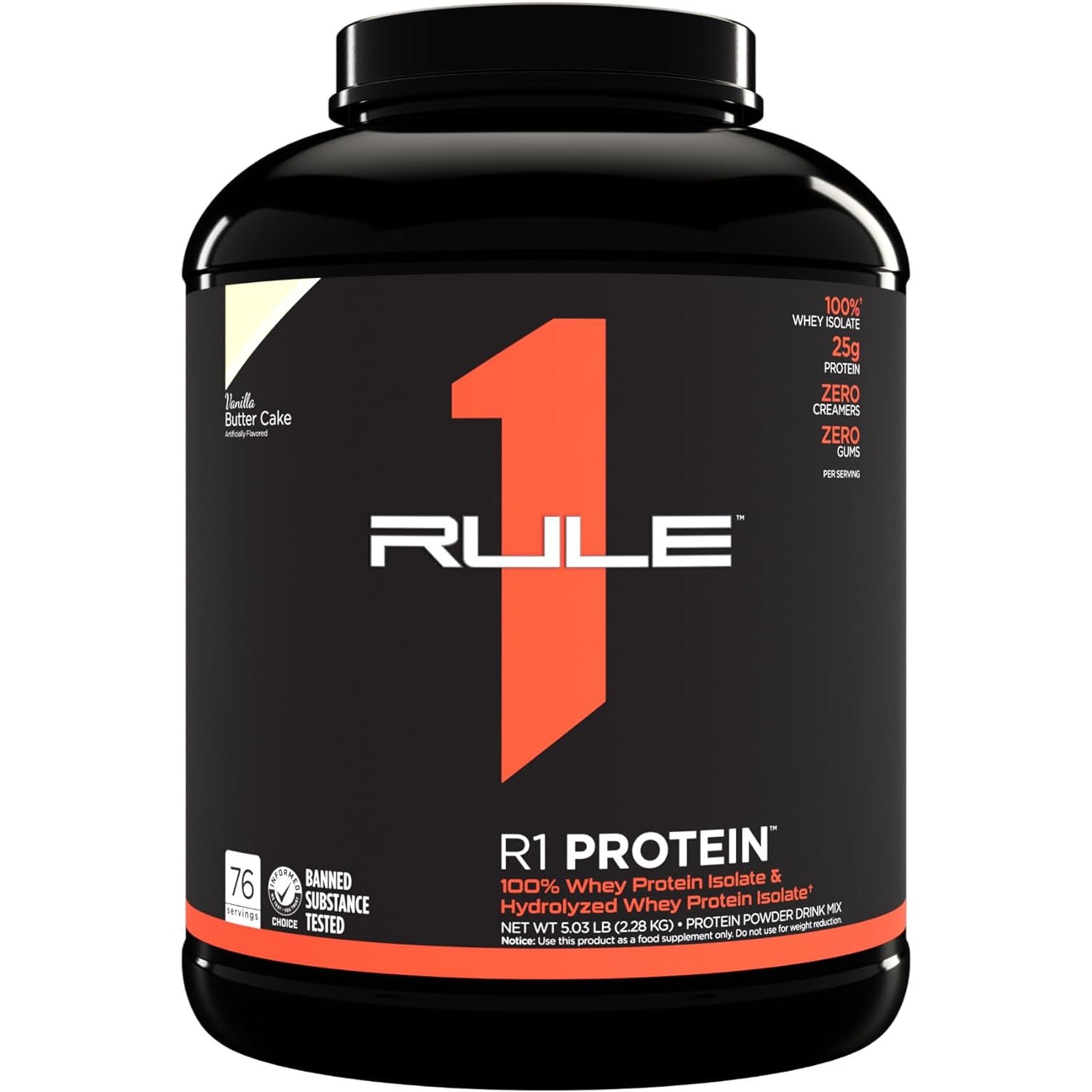 Rule 1 Protein 100% Whey Protein Isolate and Hydrolysate Whey Protein Isolate