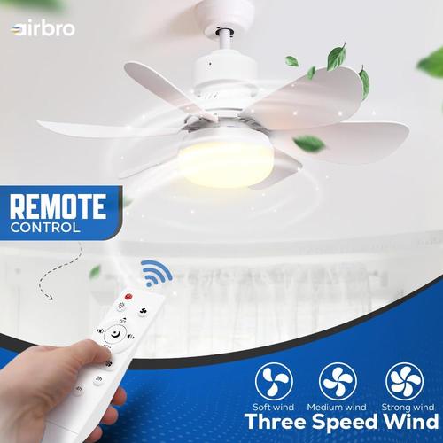 AIRBRO 21” Socket Fan w/ Light & Remote Control - Quiet