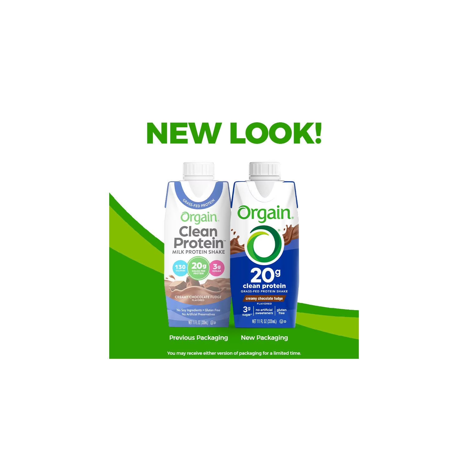 Orgain 20g Clean Protein Grass Fed Shake, 11 fl. oz.