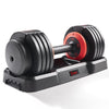 Sunny Health & Fitness Elite Adjustable Dumbbell 55-Pound, Secure Quick-Lock, (Weight 15,25,35,45,55)– SF-DB01-55