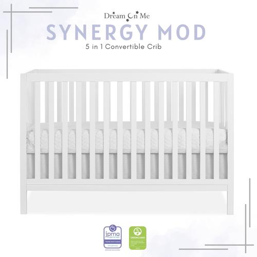 Dream On Me Synergy 5-in-1 Convertible Full-Size Baby Crib