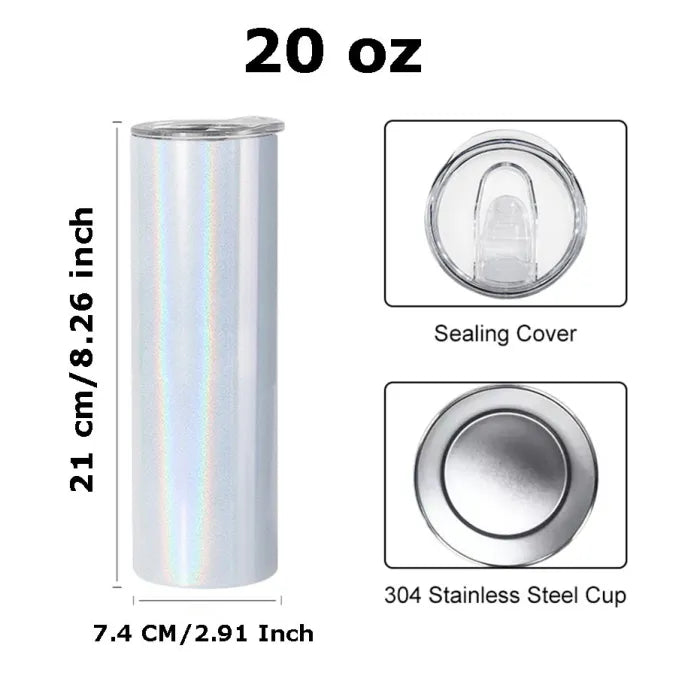 Sublimation Tumbler Shimmer – 20oz Stainless Steel