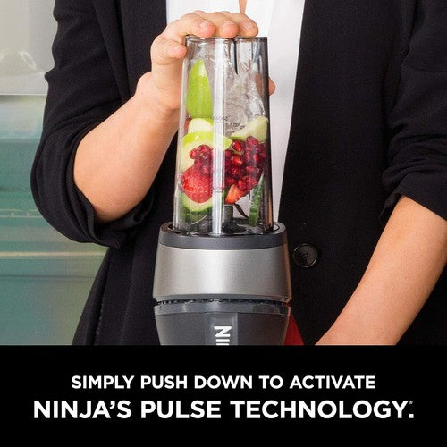 Ninja Personal Blender, 700-Watt Base and (2) 16-Ounce Cups with Spout Lids, Black