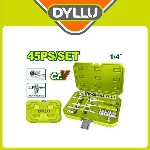 DYLLU 45pcs 1/4" Socket Set