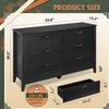 WLIVE 6 Drawer Retro Chest of Drawers