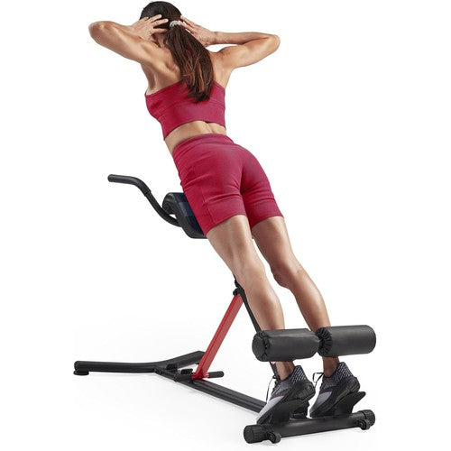 Sunny Health & Fitness Foldable Hyperextension Roman Chair W/Back Extension