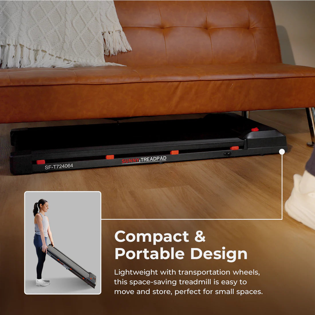 Sunny Health & Fitness Treadpad 100 Smart