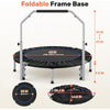 BCAN Foldable Mini Trampoline, Fitness Rebounder with Adjustable Foam Handle