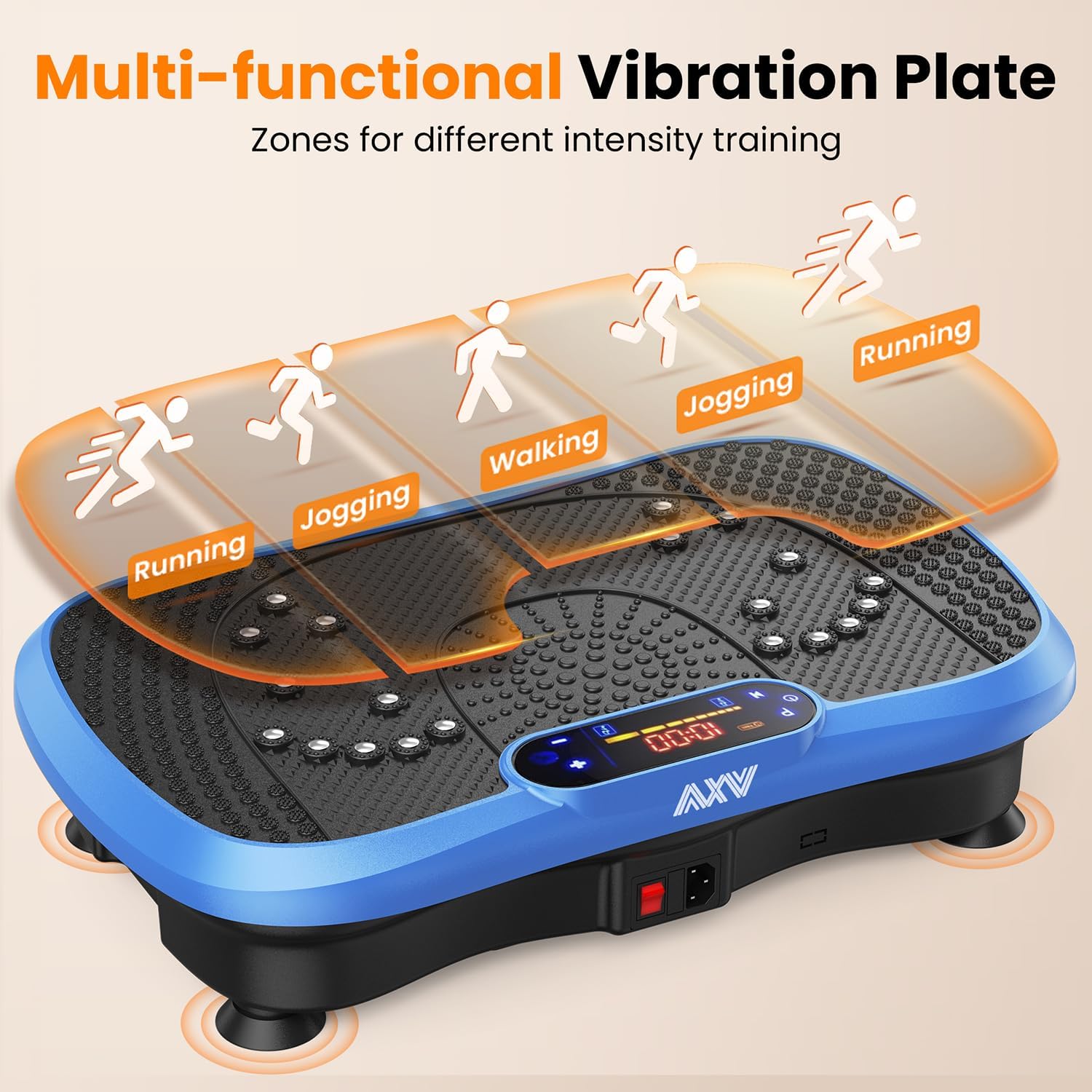 AXV Vibration Plate Fitness Platform - Lymphatic Drainage Machine for Weight Loss