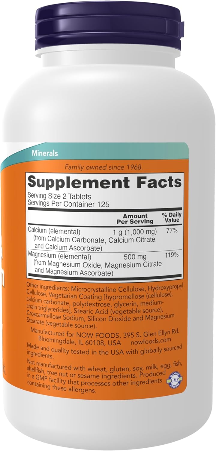 NOW Foods Calcium & Magnesium 500/250Mg