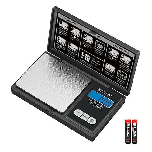 NUTRI FIT Gram Scale Digital Scale 0.01g Accuracy, 500g – Gibbs Direct