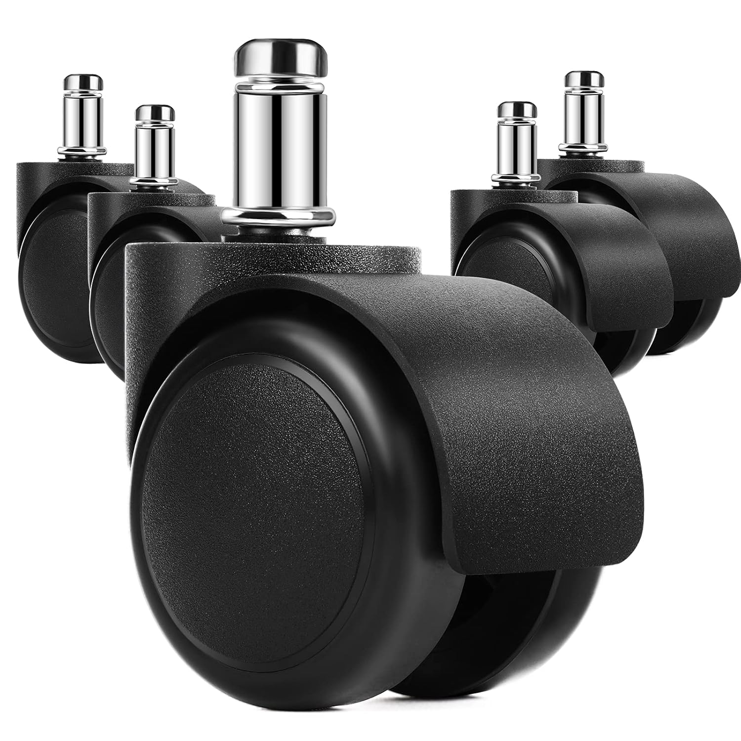Office chair wheels, set of 5