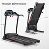 Sunny Health & Fitness Premium Folding Adjustable Incline Treadmill w/Digital Monitor, Shock Absorption