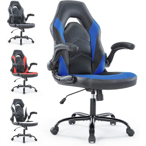 OLIXIS Ergonomic Office/Gaming Chair with Flip-Up Armrests and Lumbar Support