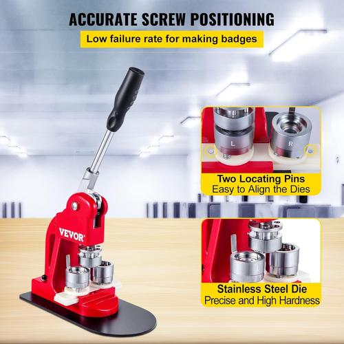 VEVOR 1 Inch 25mm Button Press Machine