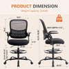 Sweetcrispy Ergonomic Cashier / Drafting Chair, Tall w/ Lumbar Support and Footrest