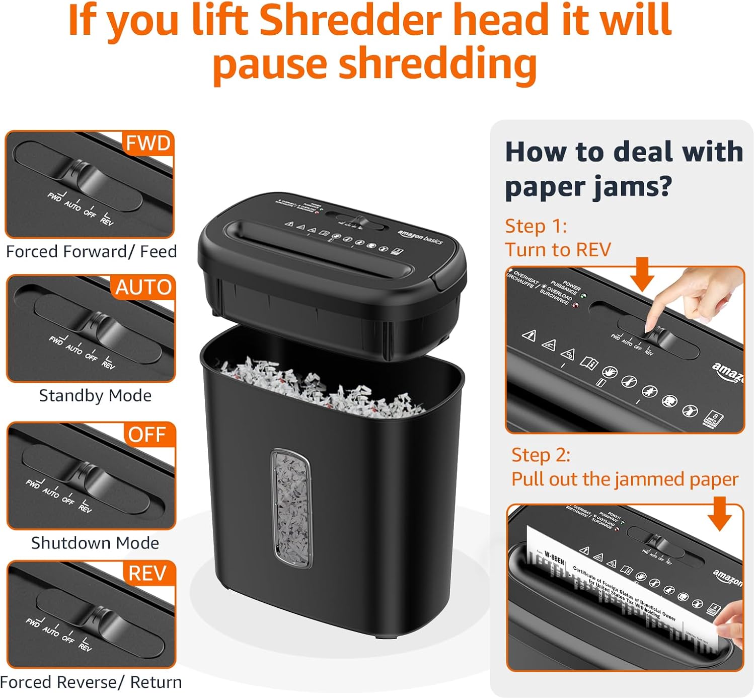 Amazon Basics 8-Sheet Cross Cut Paper Shredder and Credit Card Shredder