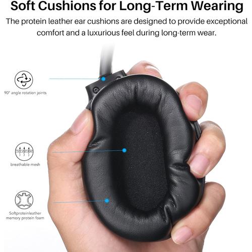 TOZO HT1 Hybrid Active Noise Cancelling Wireless Over Ear Bluetooth Headset, 40H Playtime