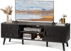 SUPERJARE TV Stand for 55 Inch TV, Adjustable Shelf, 2 Cabinets