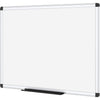 VIZ-PRO Magnetic Whiteboard/Dry Erase Board, 48 X 36 Inches, Silver