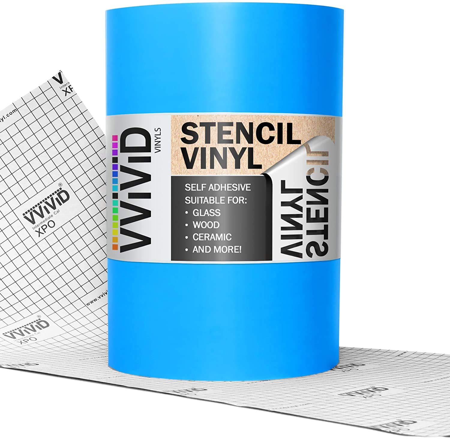 VViViD Blue Stencil Vinyl Masking Film - 1 Yard