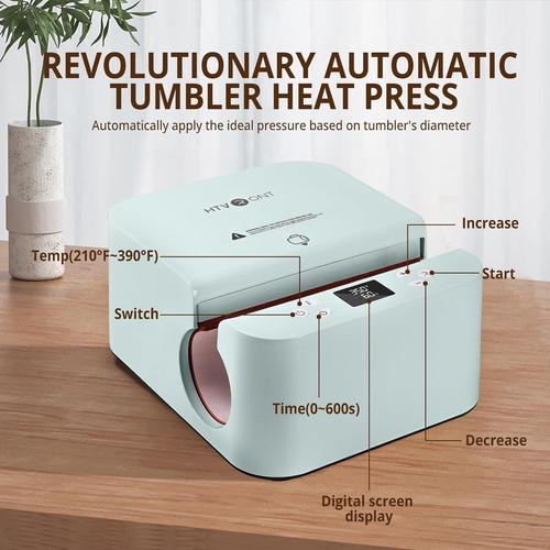 HTVRONT Auto Tumbler Heat Press Machine - Mug Heat Press Heat Up Fast & Even