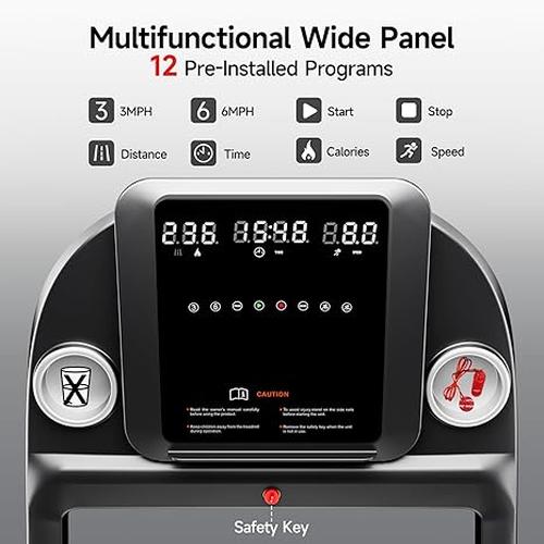 RHYTHM FUN Foldable Treadmill with 8% Incline & 8.0 MPH
