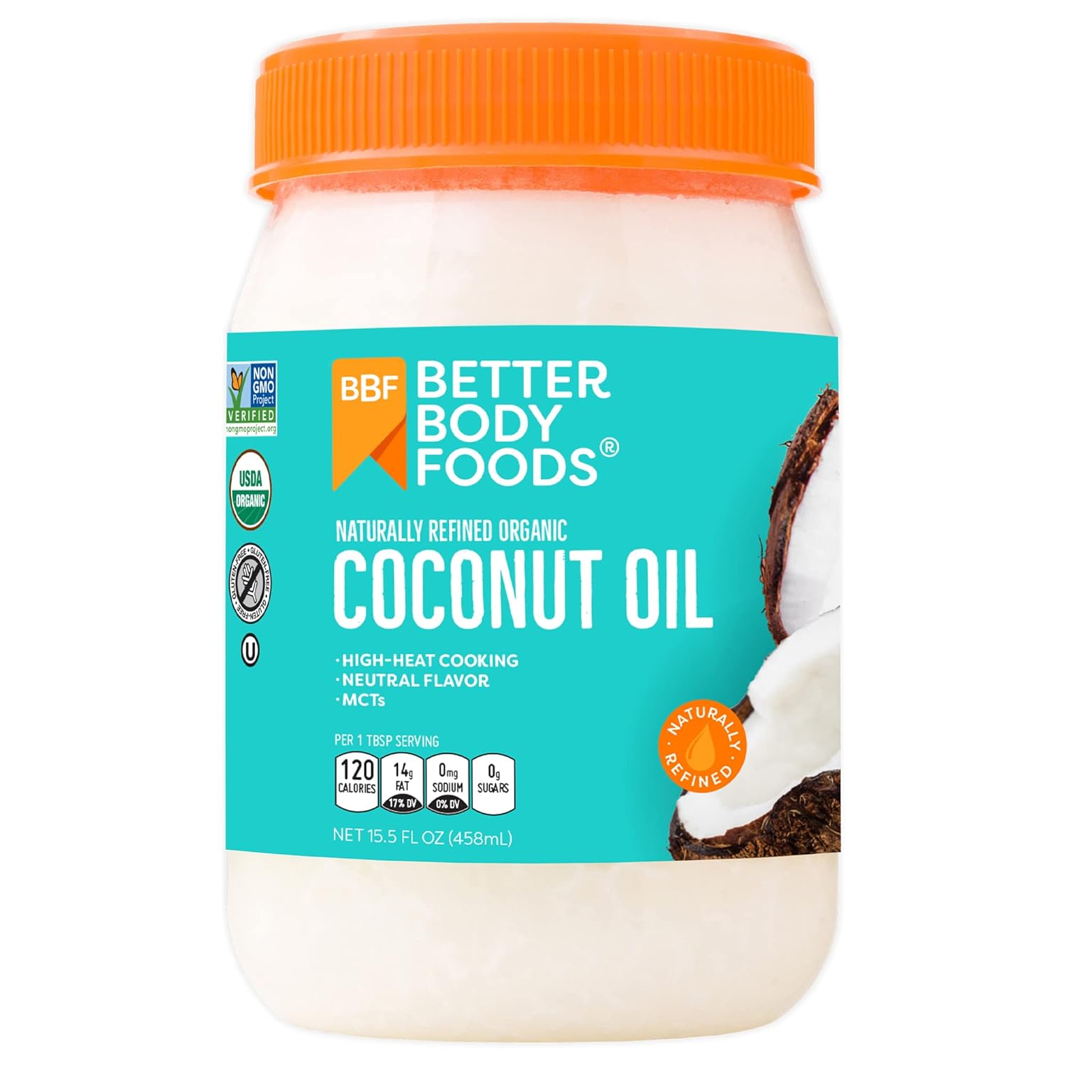 Betterbody Foods Organic, Naturally Refined Coconut Oil