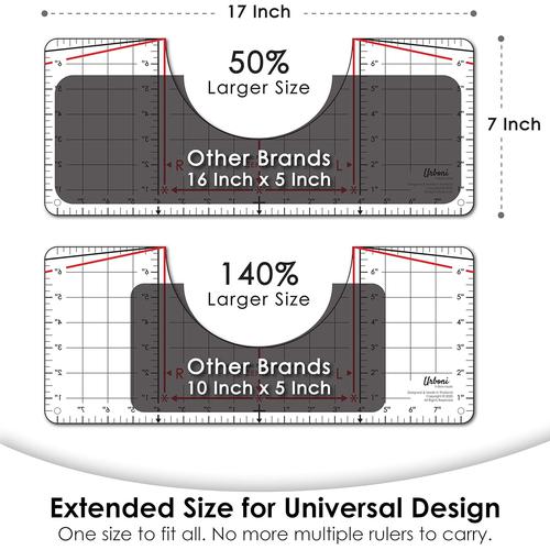 Urboni T-Shirt Ruler Guide for Vinyl Alignment, Shirt Measurement Tool