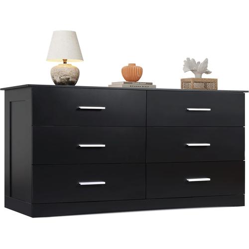 WLIVE 6 Drawer Modern Minimalist Chest of Drawers/Dresser