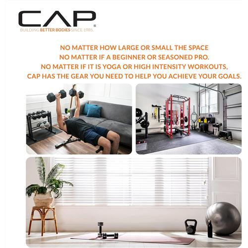 CAP Barbell 150LB Coated Hex-Dumbbell Weight Set /w Rack