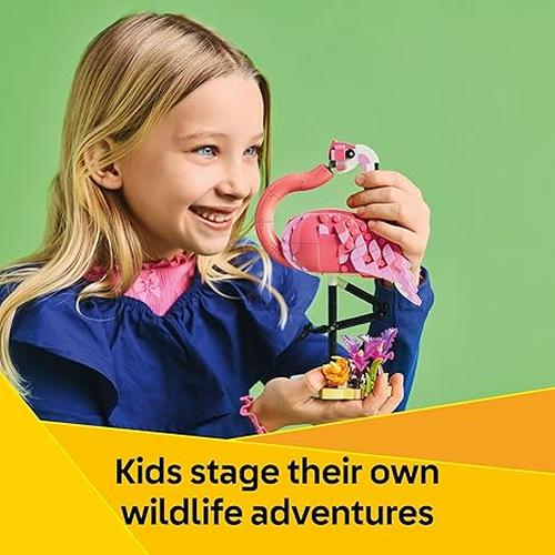 LEGO Creator 3 in 1 Wild Animals: Animal Building Toy Pink Flamingo, Cockatoo, or Axolotl