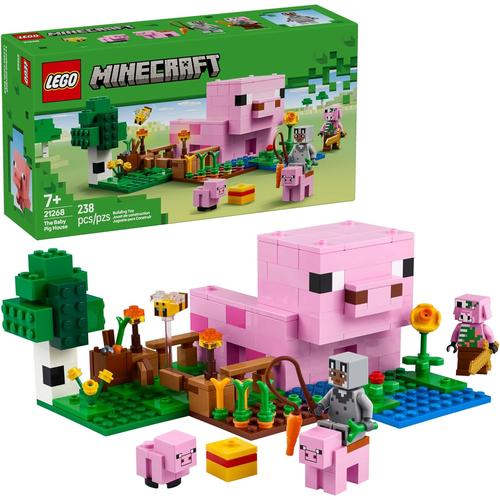 LEGO Minecraft The Baby Pig House Toy Figures and Playset