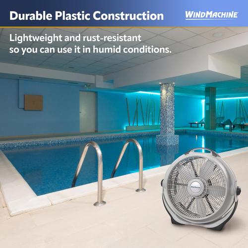 Lasko Wind Machine Floor Fan, 3 Speeds, Pivoting Head for Large Spaces, 20"