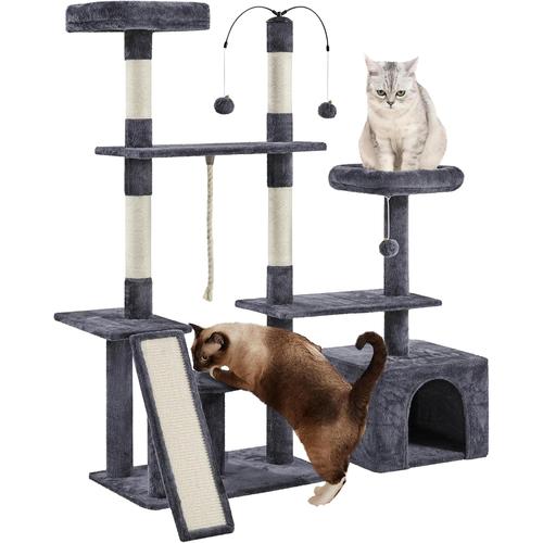 Yaheetech Cat Tree, 53.5" Pet Play House w/ Sisal Scratching Posts