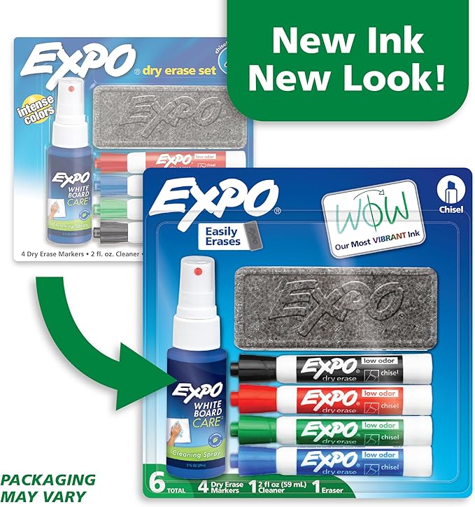 EXPO Low Odor Dry Erase Marker 6 Piece Set