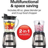 Hamilton Beach Power Elite Blender with 3-Cup Vegetable Chopper, 40oz Glass Jar