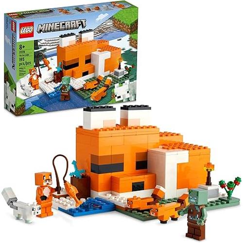 LEGO Minecraft The Fox Lodge House w/ Drowned Zombie Figure Toys