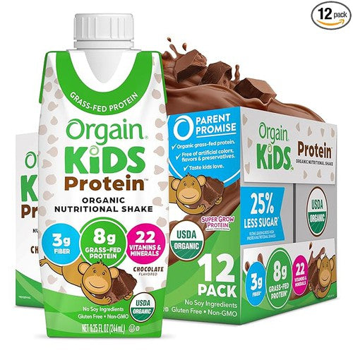 Orgain Kids 8g Protein Organic Nutritional Shake, 8.25 fl. oz