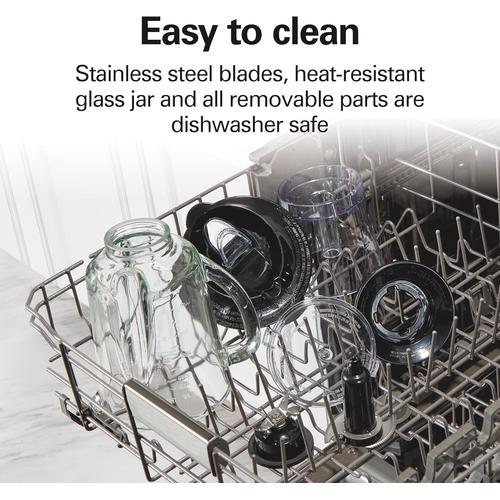 Hamilton Beach Power Elite Blender with 3-Cup Vegetable Chopper, 40oz Glass Jar