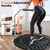 BCAN Foldable Mini Trampoline, Fitness Rebounder with Adjustable Foam Handle