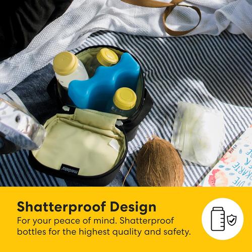 Medela Breast Milk Cooler Set w/ Contoured Ice Pack & Four 5-oz. Bottles