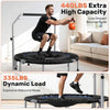 BCAN Foldable Mini Trampoline, Fitness Rebounder with Adjustable Foam Handle