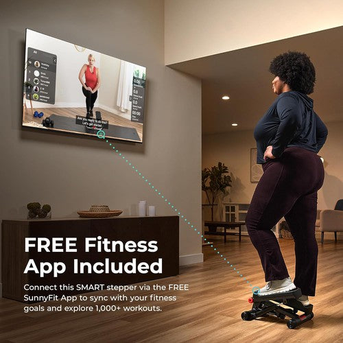 Sunny Health & Fitness SMART Mini Stepper - Digital Monitor & Smart App