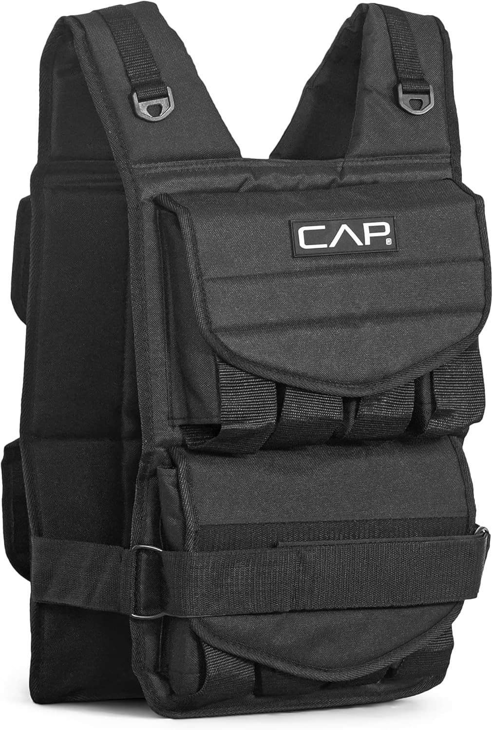 CAP Adjustable Weighted Vest for Strength Training w/ Removable Weights